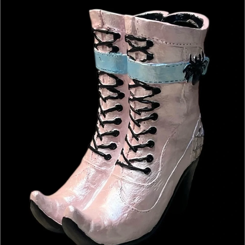 Stylish‎ Pink and Black Women's Boots
